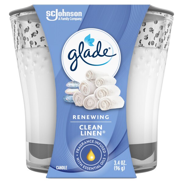 Glade Clean Linen Candle 3.4 Oz., PK6